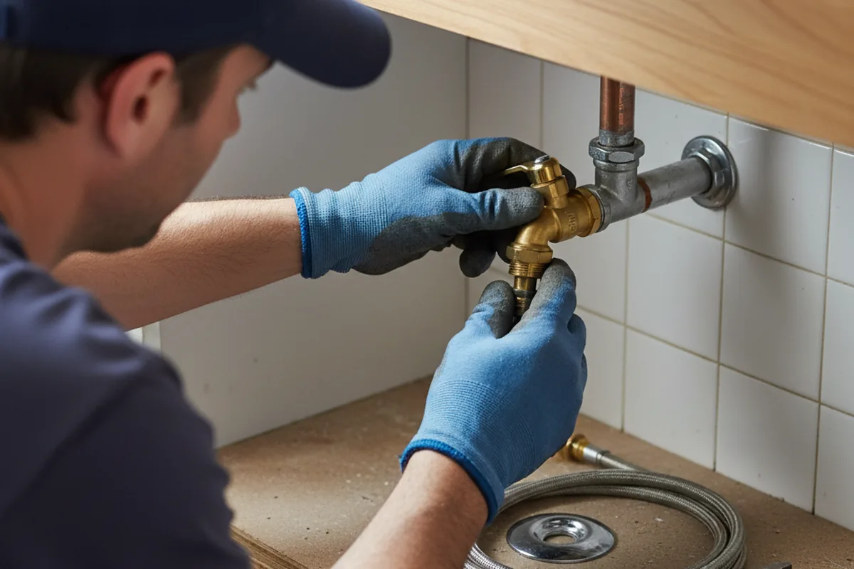 Shutoff valve and fitting work during Emergency Plumbing in Summerdale